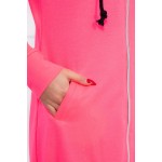Cardigan roz neon dama cu fermoar bumbac Cardigan roz neon dama cu fermoar bumbac
